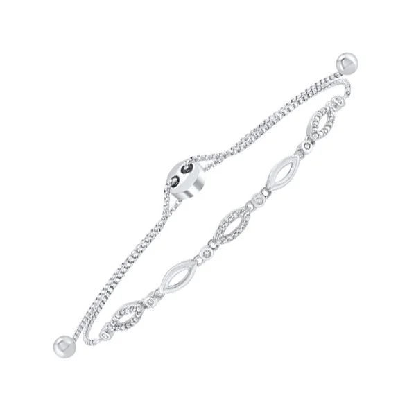 Versatile Layering Jewelry For Effortless Chic Street Chic Discounts Silver Diamond (1/8Ctw) Bracelet Versatile Layering Jewelry For Effortless Chic Street Chic Discounts Silver Diamond (1/8Ctw) Bracelet