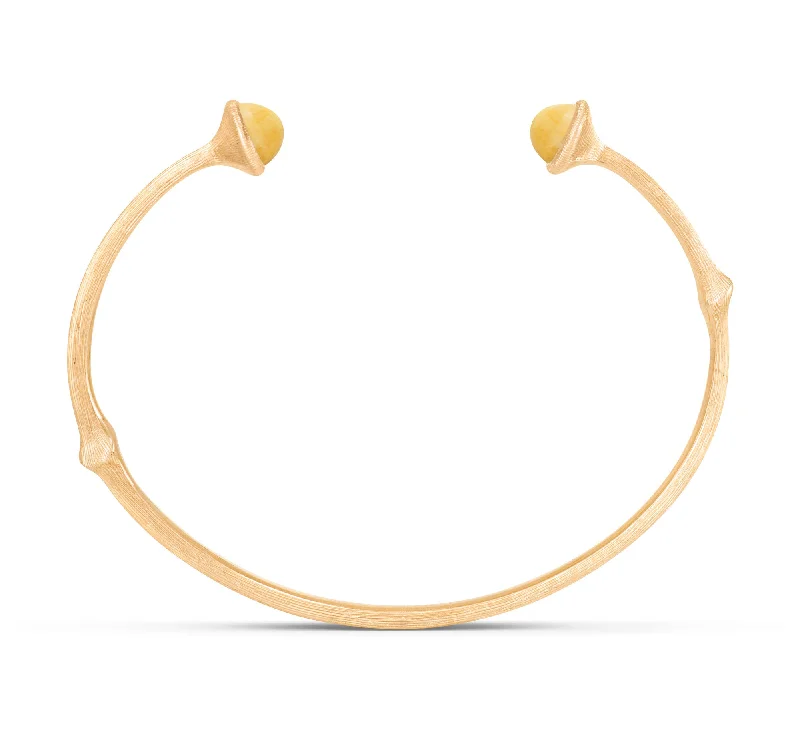 Fashion-Forward Jewelry At Incredible Prices Nature 18K Gold Bangle w. Amber