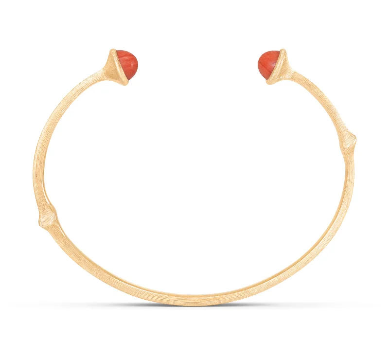 Don't Miss Our Biggest Jewelry Sale Of The Season Nature 18K Gold Bangle w. Coral