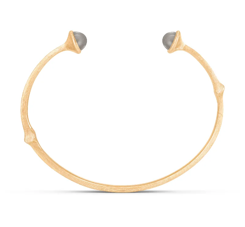 Buy More, Save More – Special Jewelry Discounts Nature 18K Gold Bangle w. Grey Moonstone