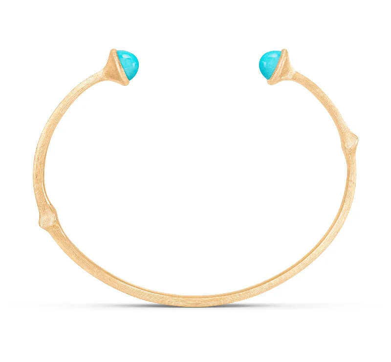 Timeless Jewelry At Special Discount Rates Nature 18K Gold Bangle w. Turquoise