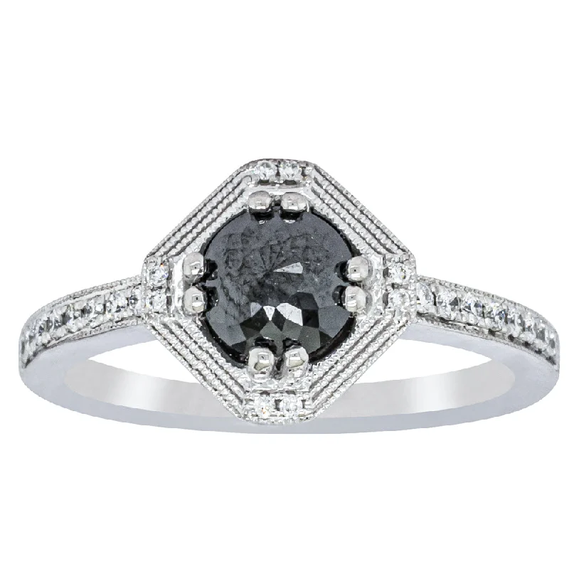 Unique Jewelry Designs Now At Discounted Rates Save Big 18ct White Gold .80ct Black Diamond Ring Unique Jewelry Designs Now At Discounted Rates Save Big 18ct White Gold .80ct Black Diamond Ring